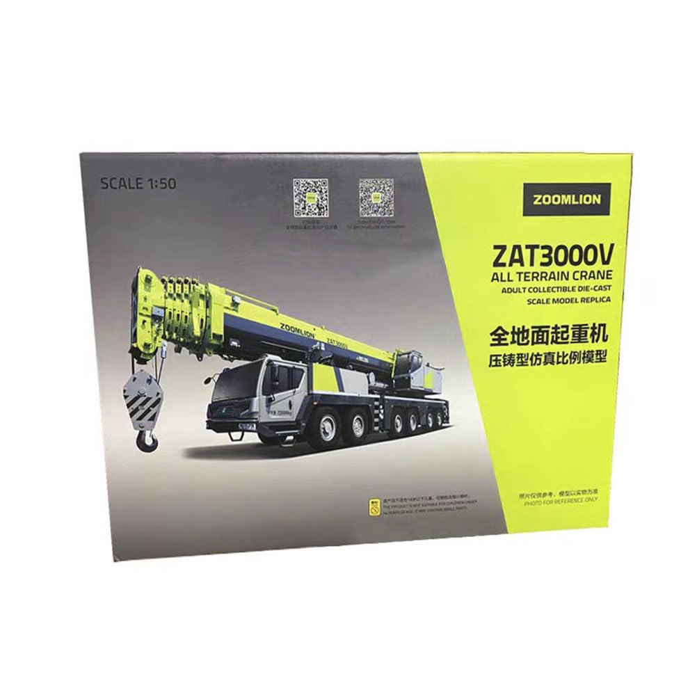 Zoomlion 1/50 Scale ZAT3000V All Terrain Crane Model, Engineering Vehicle Diecast
