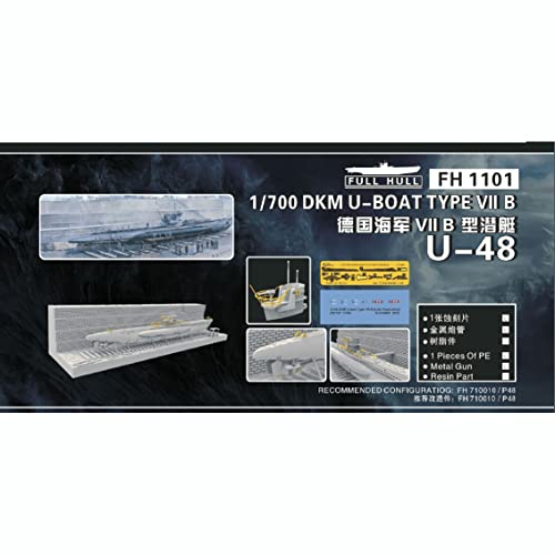 FLYHAWK FH1101 Flyhawk Model 1/700 U Boat Type VIIB U-48 with Dock Plastic Model Etched Parts Masking Sheet