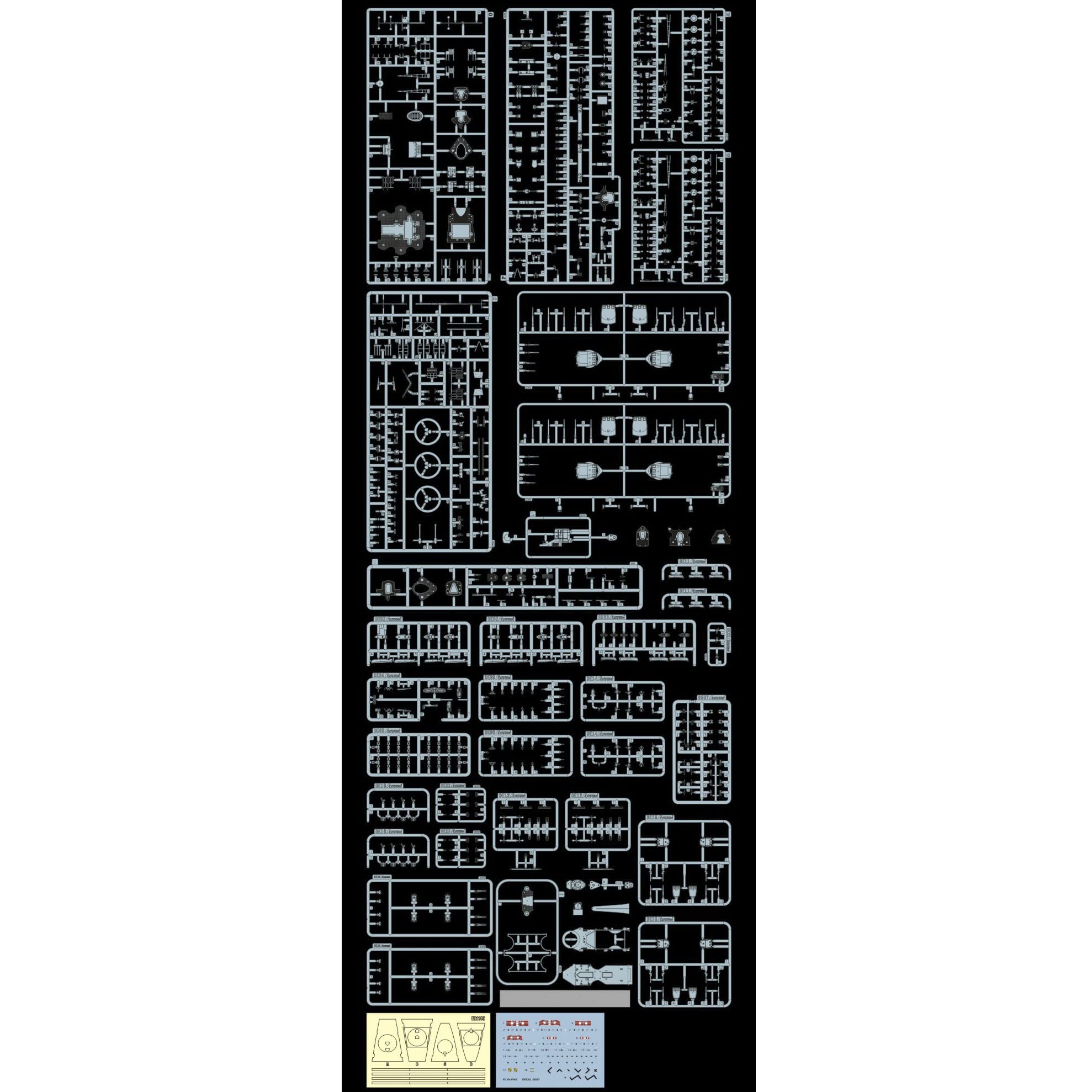 花田制造 Flyhawk FH1149S 1/700 German Battleship Gneisenau 1940 Deluxe Edition Plastic Model Kit