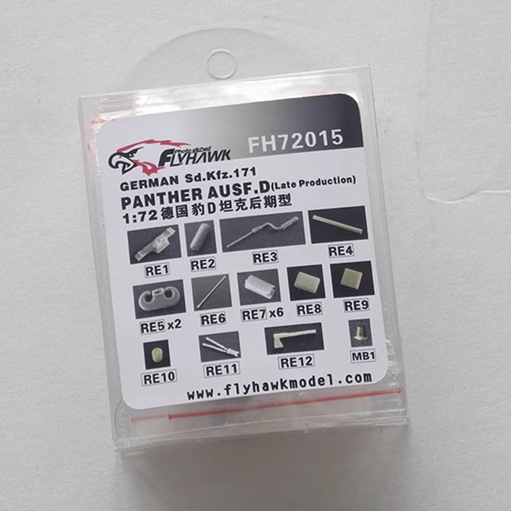 花田制造 flyhawk FH72015(3 Pcs) 1:72 Scale German Sd.Kfz.171 Panther Ausf.D Late Production Tank Model Kit for Dragon 7506, Photoetch Set Etched Parts