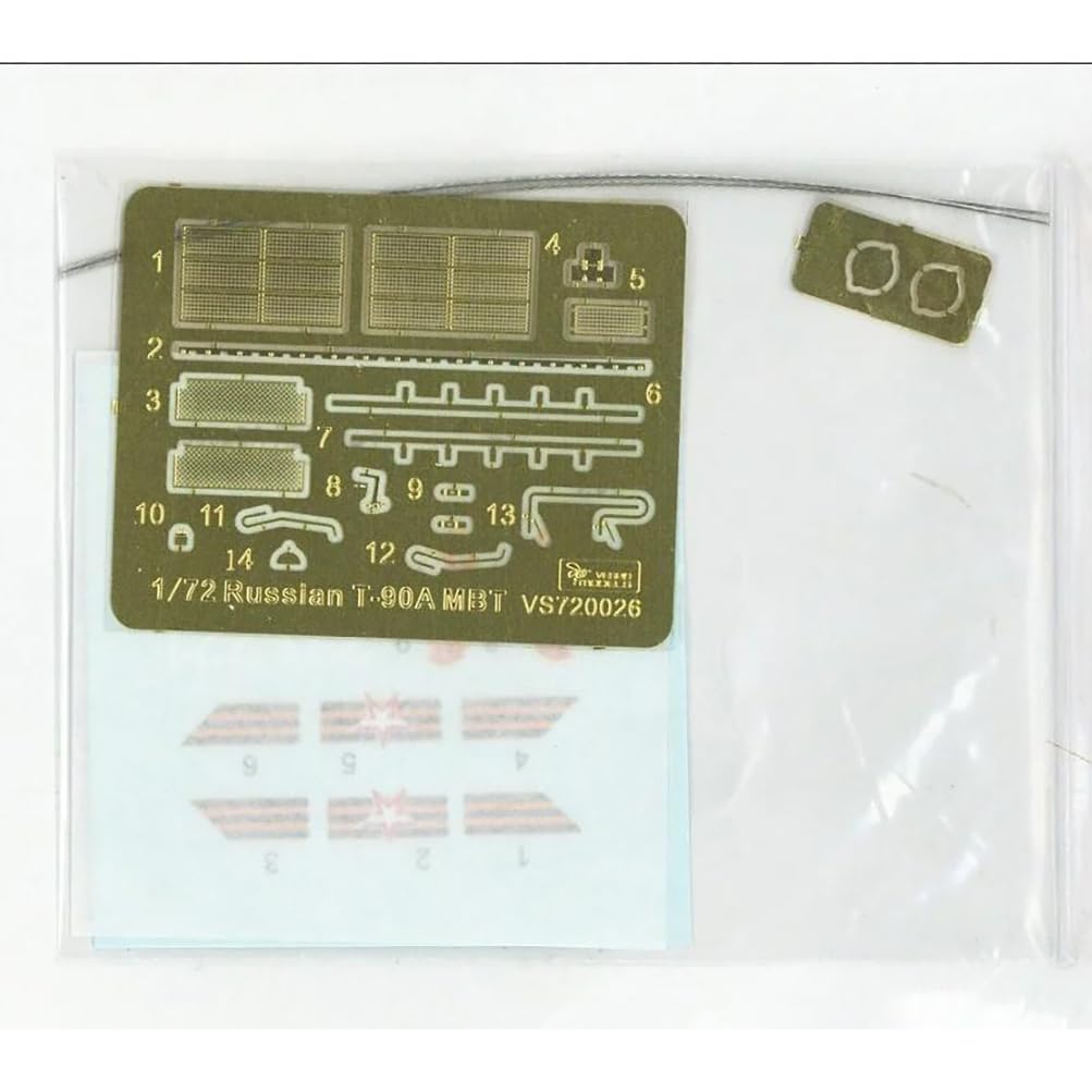 花田制造 Vespid Models T-90A Russian Main Battle Tank Model Kit, 1/72 Scale Military Vehicle with Photo-Etched Parts, Item VS720026