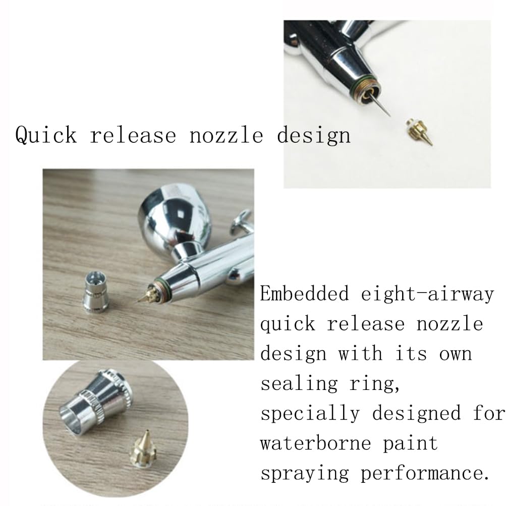 Professional Water-Based Airbrush Kit, Precision Spray Gun with 0.35mm Nozzle, Includes Instructions Manual