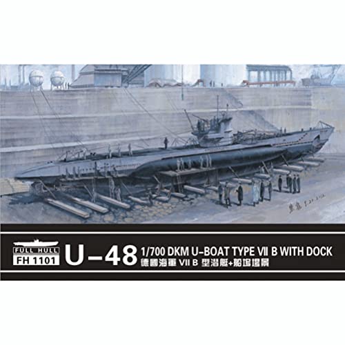 FLYHAWK FH1101 Flyhawk Model 1/700 U Boat Type VIIB U-48 with Dock Plastic Model Etched Parts Masking Sheet
