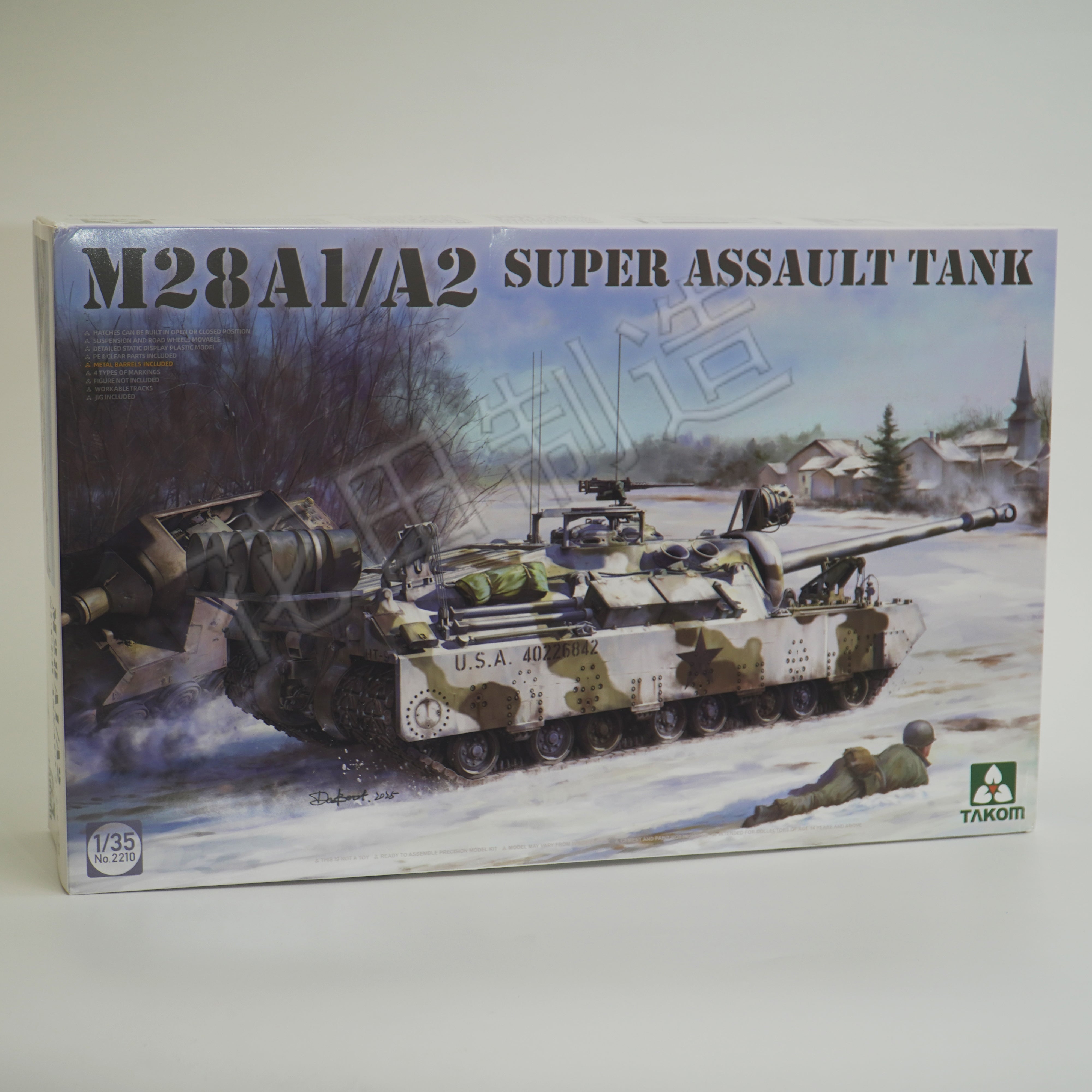 Takom 2210 M28A1/A2 Super Assault Tank 1/35 Scale  with Workable Tracks