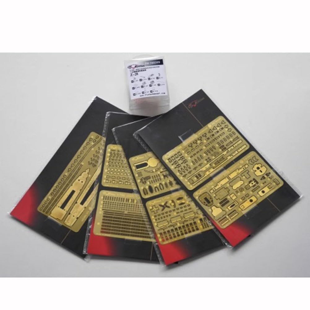 FLYHAWK 1/700 WWII German Destroyer Z-28 Model Kit Photoetch Set Etched Parts, 7 Pieces, for Trumpeter 05790