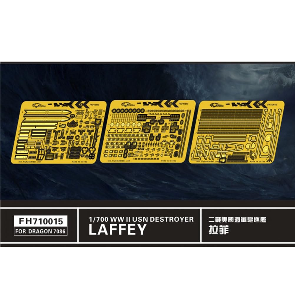 花田制造 FLYHAWK FH710015 for Dragon 7086 1/700 WW2 USN Destroyer LAFFEY Photoetch Enhancement Parts Photoetch Set Etched Parts