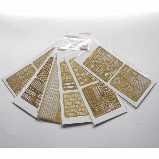 FLYHAWK FH350019(11pcs) 1/350 FRENCH BATTLESHIP RICHELIEU 1943/1946 for trumpeter 05311 Plastic Model Kit super detail, battleship model kits