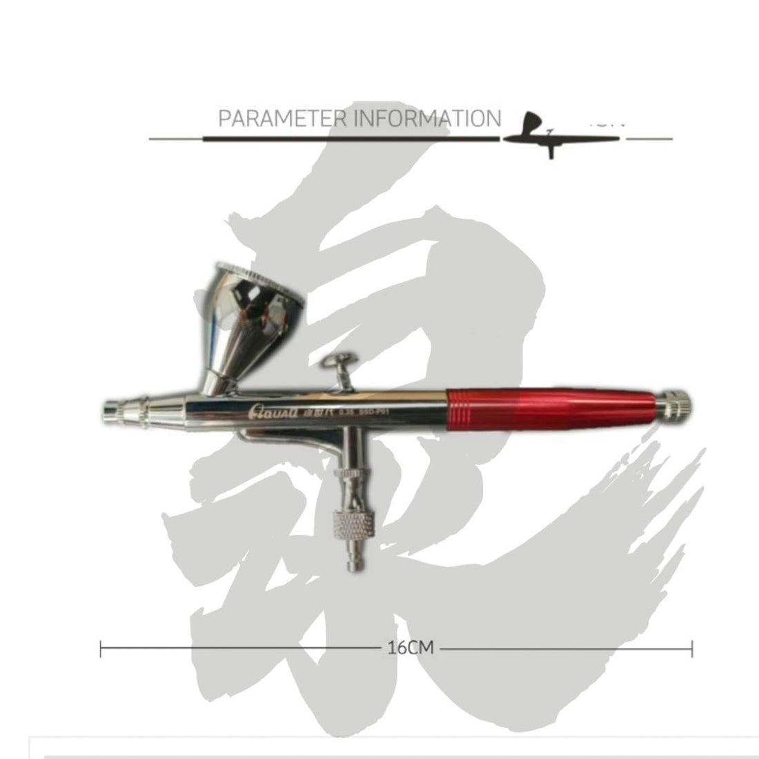 Professional Water-Based Airbrush Kit, Precision Spray Gun with 0.35mm Nozzle, Includes Instructions Manual