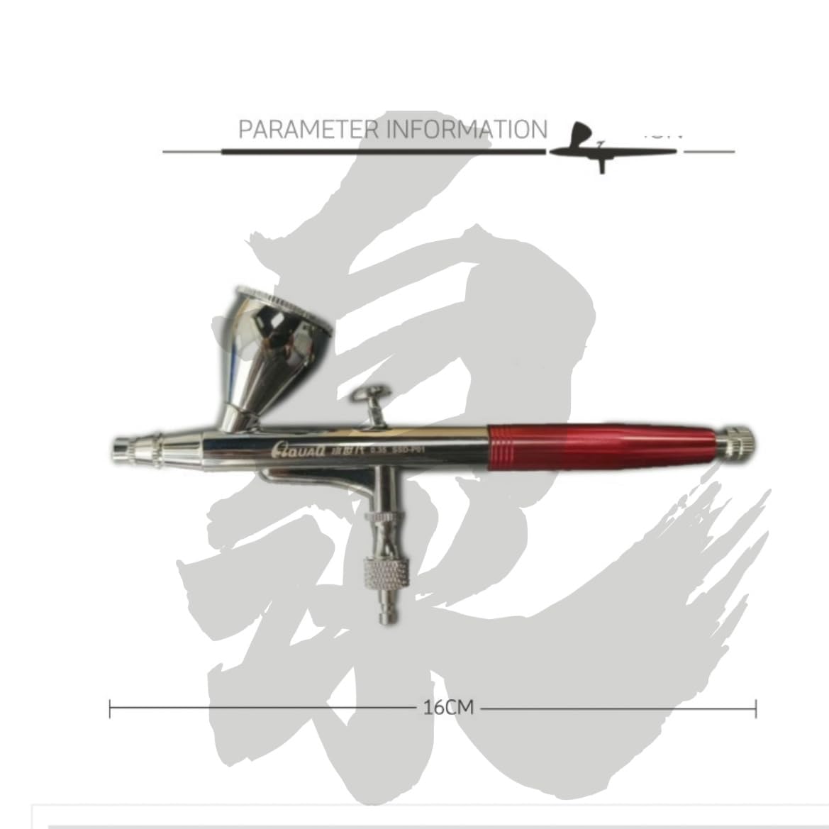 Professional Water-Based Airbrush Kit, Precision Spray Gun with 0.35mm Nozzle, Includes Instructions Manual