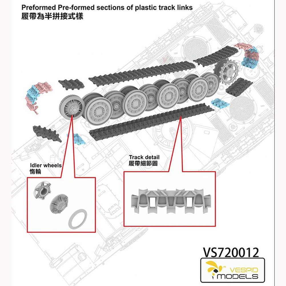 花田制造 Vespid Models VS720012,Panther G Tank Model Kit, 20mm Flakvierling auf Fahrgestell 1/72 Scale
