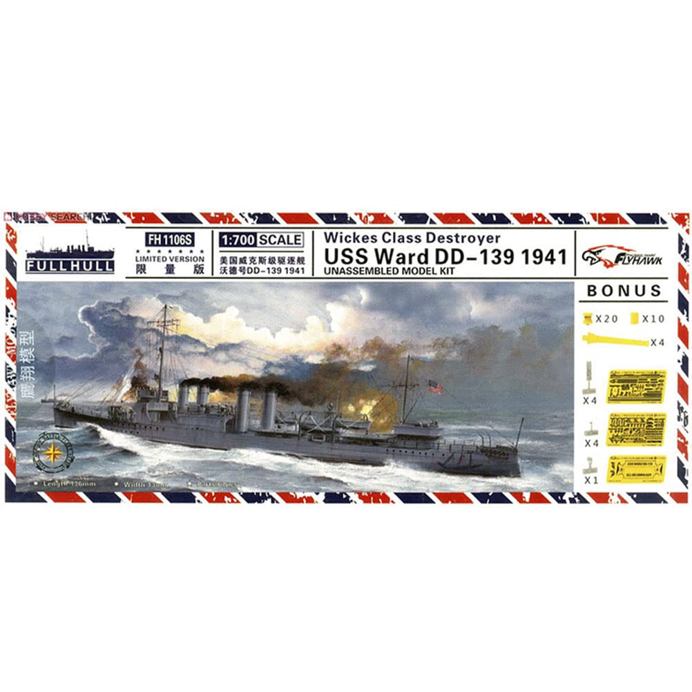 FLYHAWK Flyhawk Model FH1106S 1/700 Wicks Class Destroyer USS Ward DD-139 1941 Deluxe Edition Etched Part