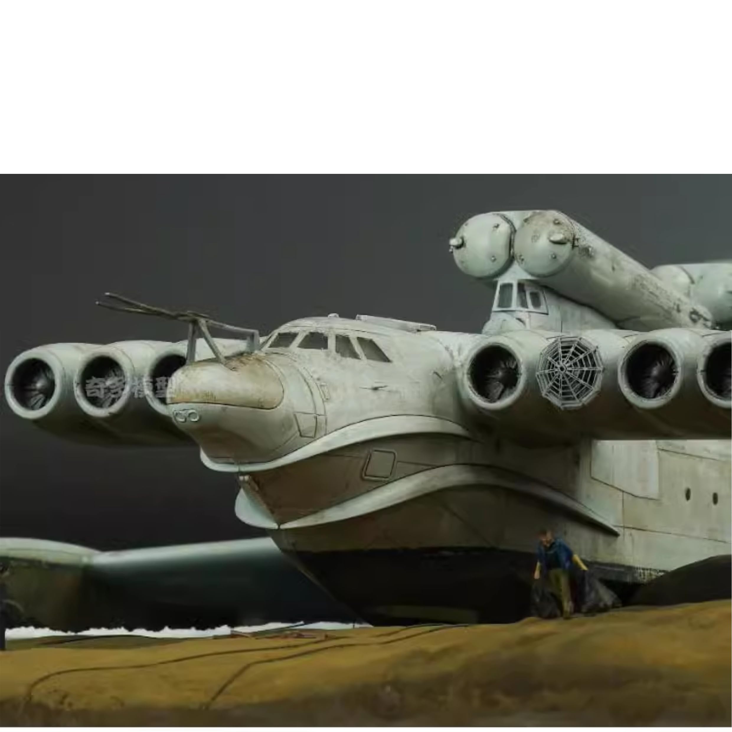 花田制造 Takom 3002 LUN-Class Ekranoplan 1/144 Scale Static Display Model Kit,Clear Parts Included