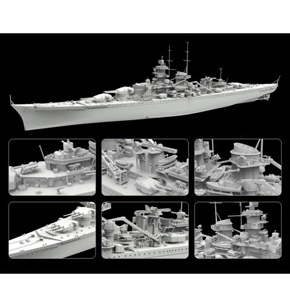 花田制造 Flyhawk FH1149S 1/700 German Battleship Gneisenau 1940 Deluxe Edition Plastic Model Kit