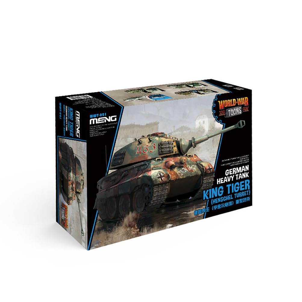 花田制造 Meng WWT-021 World War Toons King Tiger German Heavy Tank (Henschel Turret) Model Kit