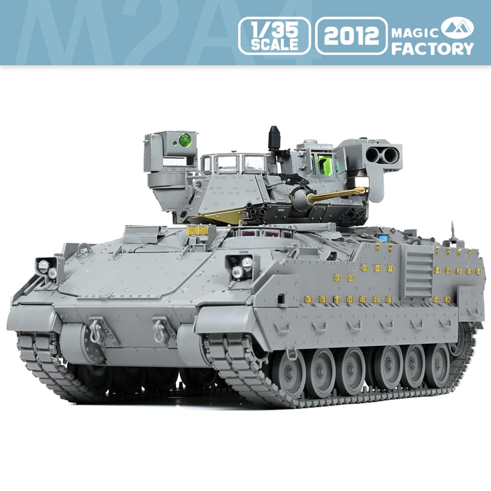 花田制造 Magic Factory 1/35 Scale M2A4 Bradley IFV with CVTESS Model Kit, Military Vehicle, Detailed Assembly Parts, 2012