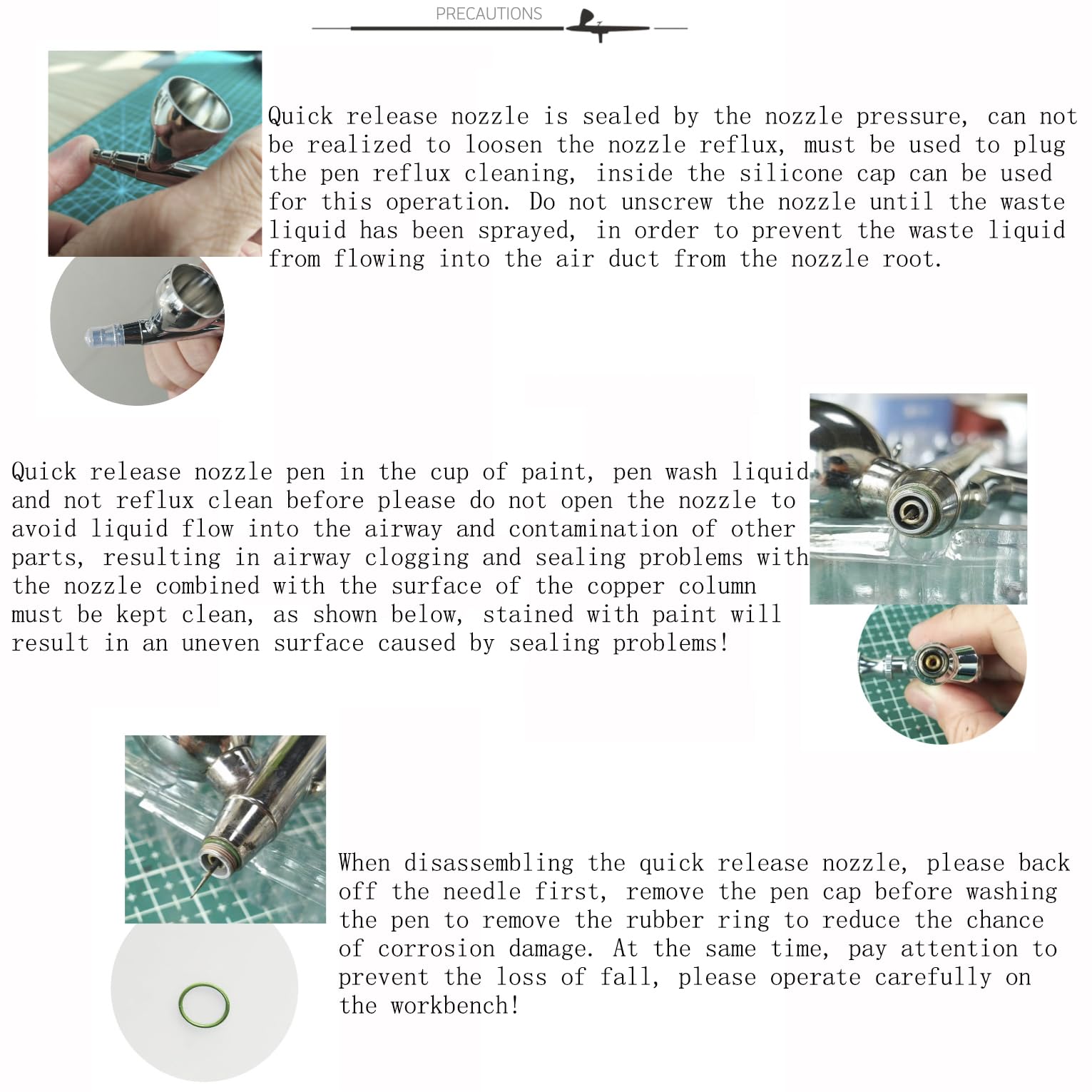 Professional Water-Based Airbrush Kit, Precision Spray Gun with 0.35mm Nozzle, Includes Instructions Manual