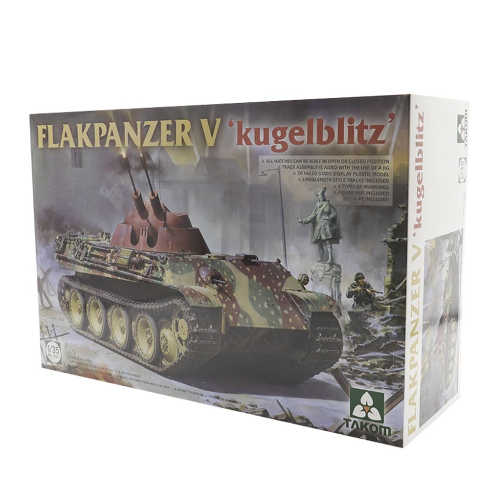 Takom No.2150, 1:35 Scale, Flakpanzer V Kugelblitz  Military Tank Model Kit
