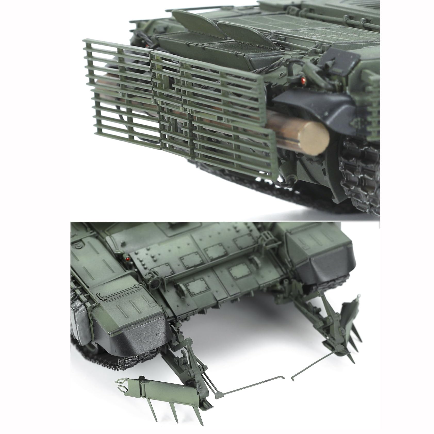 花田制造 Meng TS-053S Russian Main Battle Tank T-72B3M with KMT-8 Mine Clearing System Model Kit，1/35 Scale