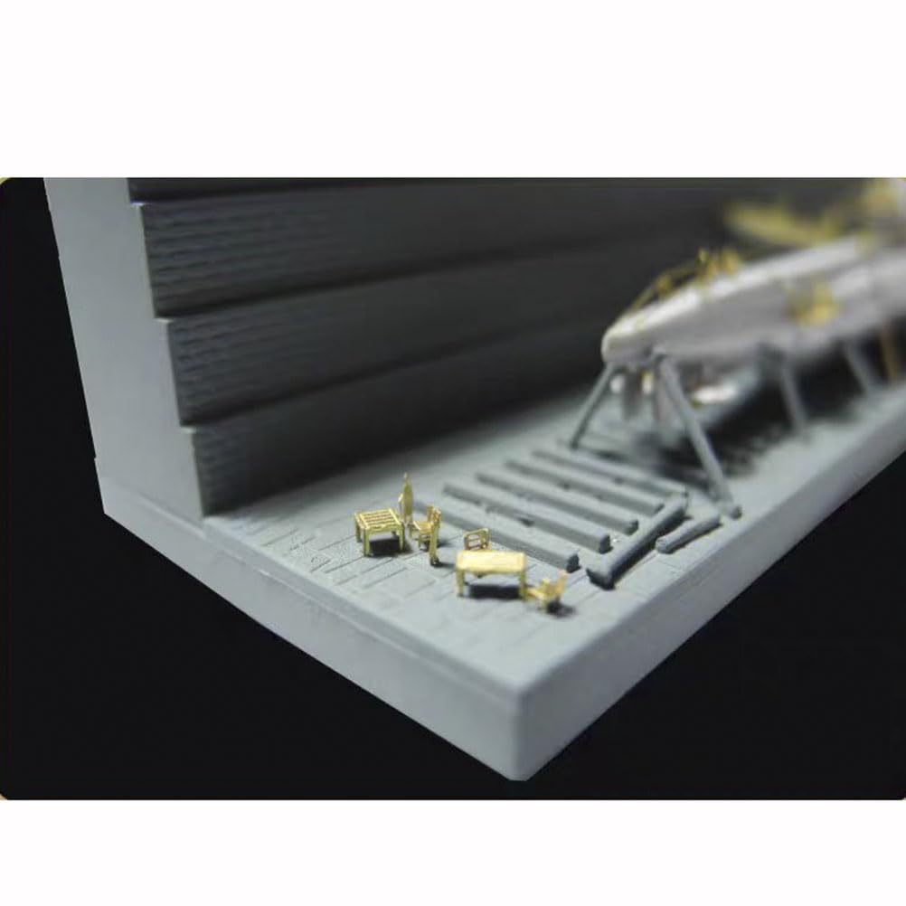 花田制造 FLYHAWK FH710010 1/700 WWII DKM U-Boat Type VII B with Dock Model Kit Photoetch Enhancement Parts Photoetch Set Etched Parts Battleship Model Kits Super Detail