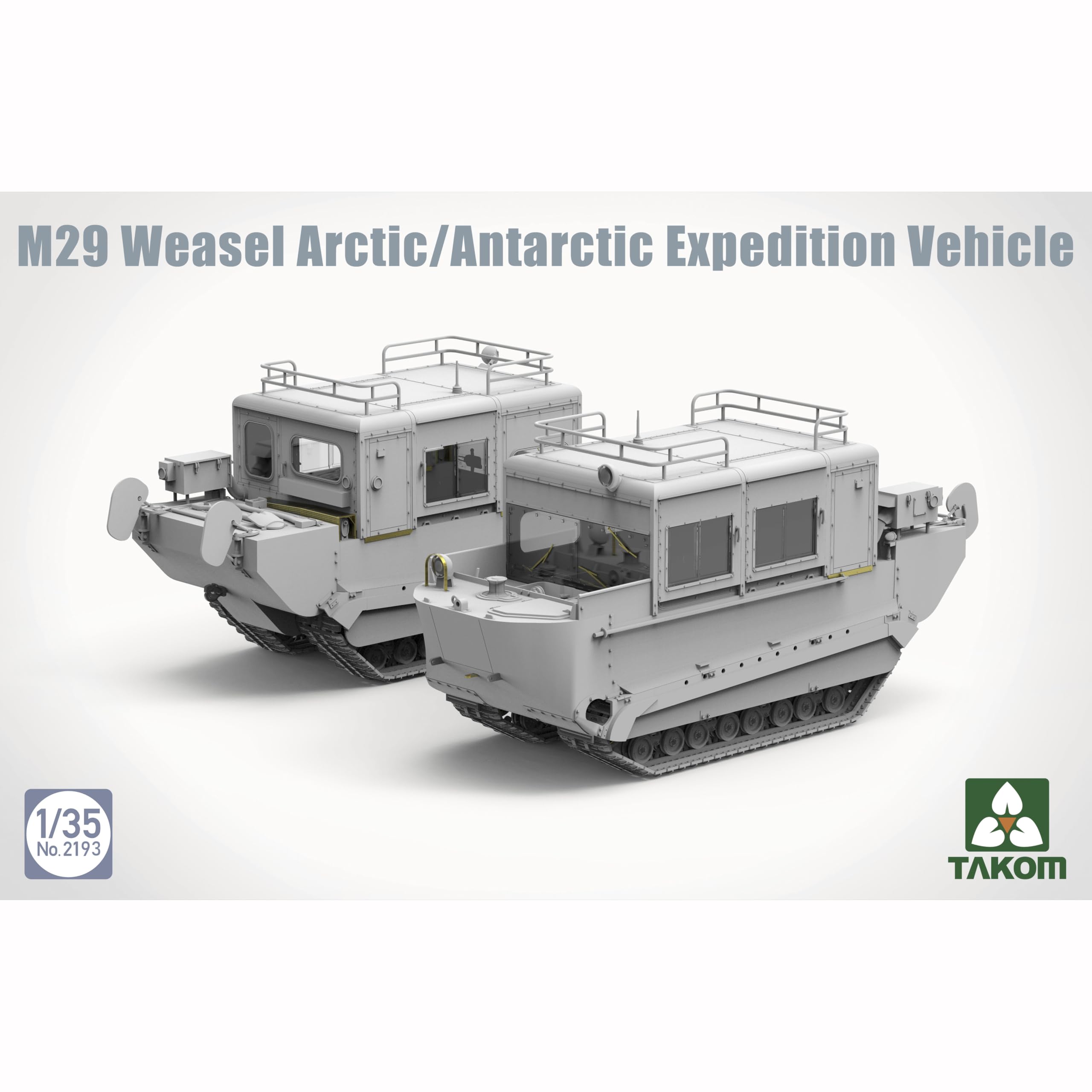 花田制造 Takom No. 2193 M29 Weasel Arctic/Antarctic Expedition Vehicle, 1/35 Scale Model Kit