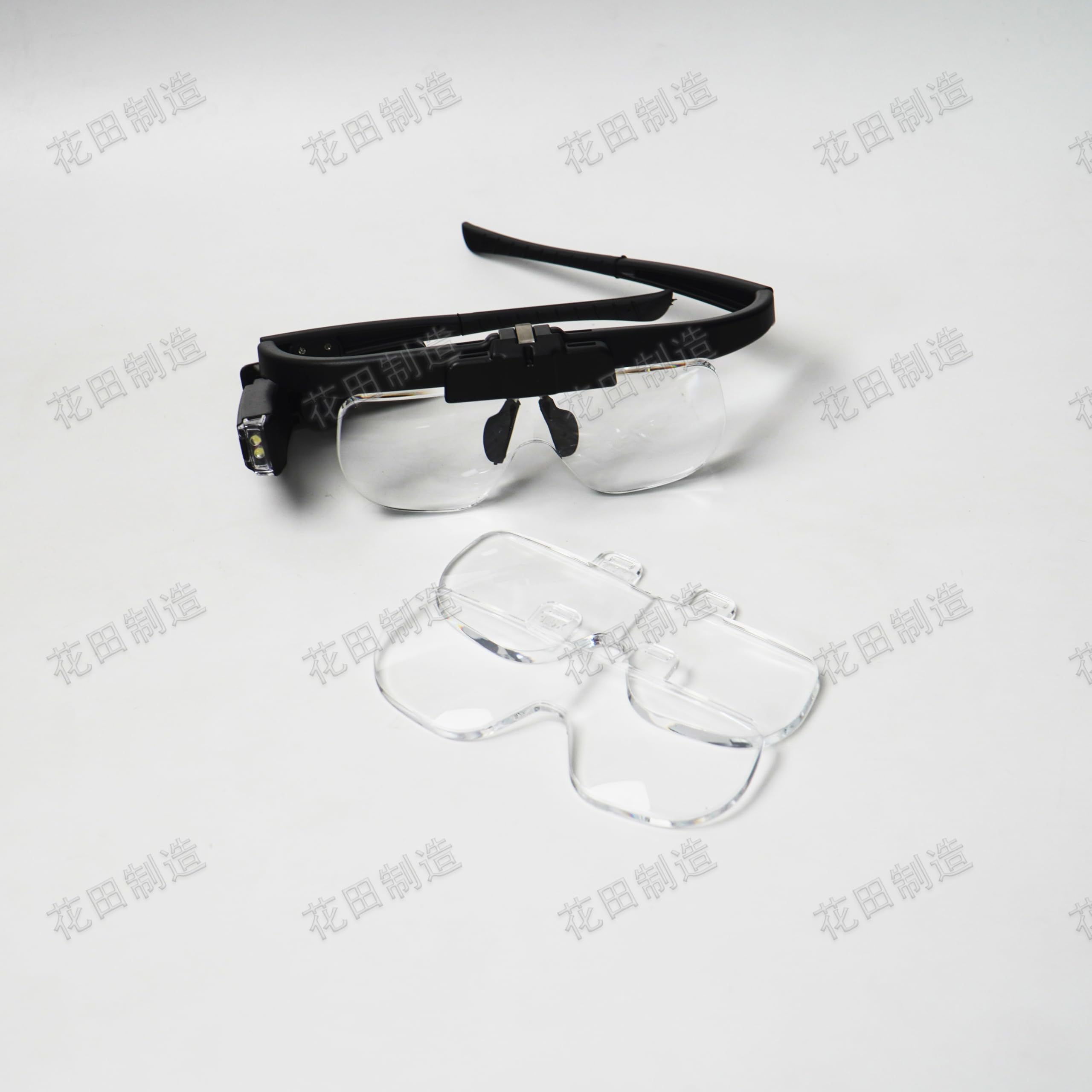 Magnifying Glasses with Light, Head Mount Magnifier with 3 Lenses, Headband, Storage Case, Hands Free LED Lighted Head Magnifying Visor for Close Work Hobby Crafts