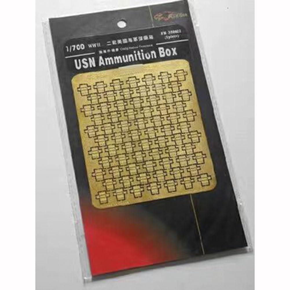 花田制造 flyhawk FH350022 1/700 WWII USN Ammunition Box Model Kit Photoetch Enhancement Parts Photoetch Set Etched Parts Battleship Model Kits Super Detail