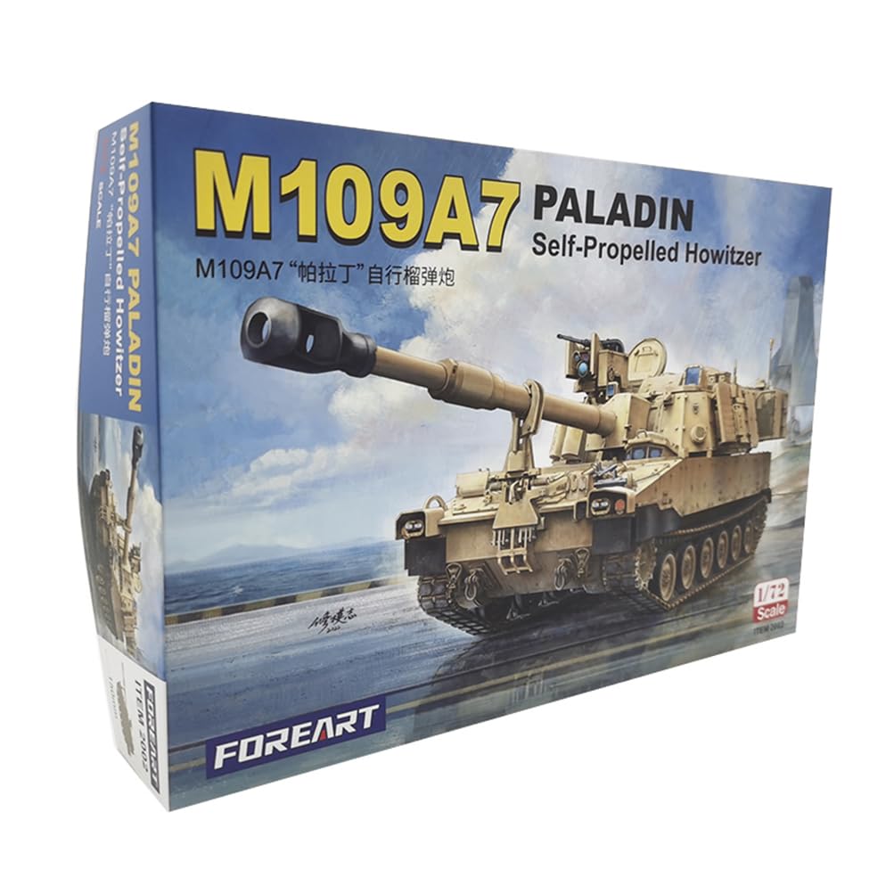 花田制造 FOREART M109A7 Paladin Self-Propelled Howitzer Model Kit, 1/72 Scale Military Vehicle, Plastic Assembly Kit