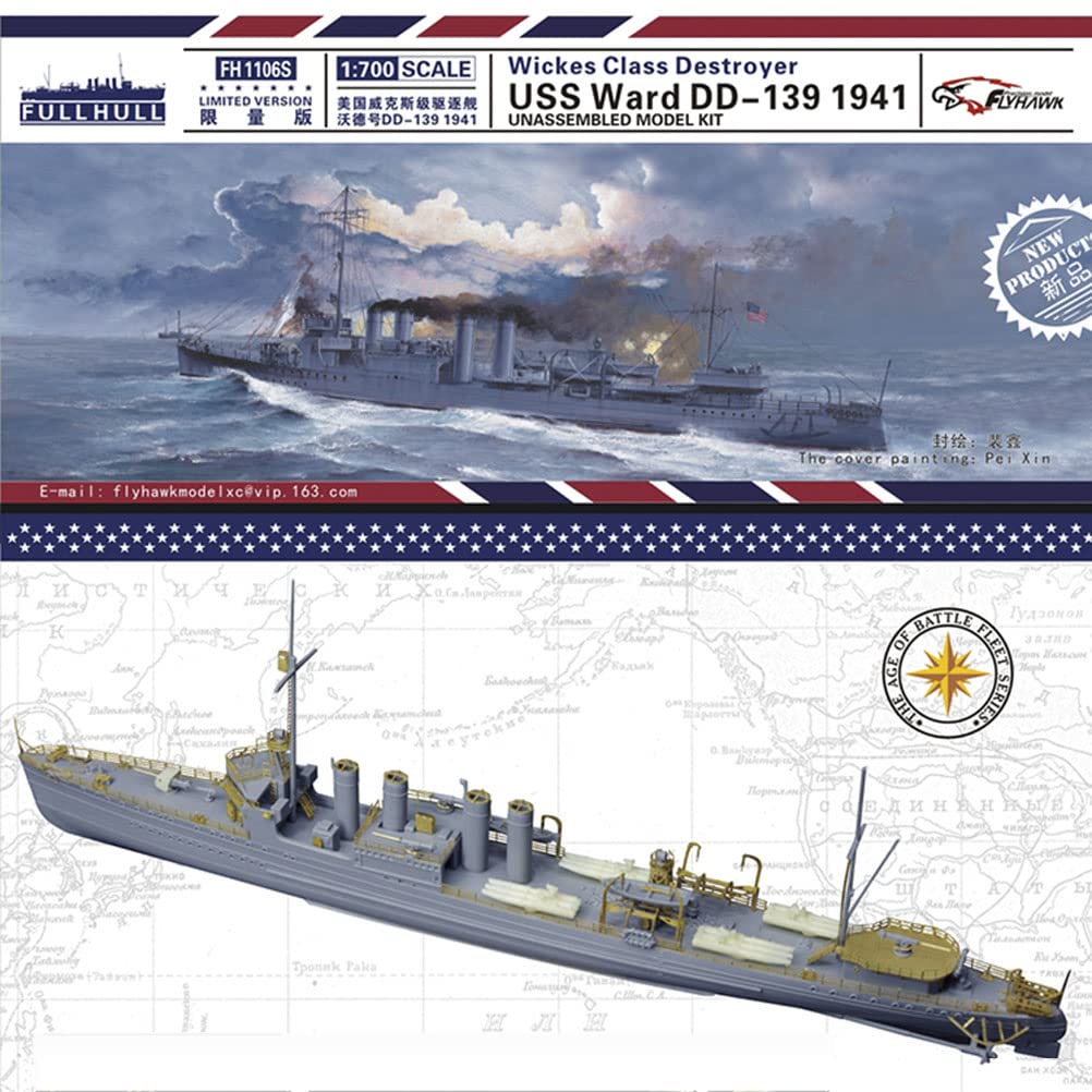 FLYHAWK Flyhawk Model FH1106S 1/700 Wicks Class Destroyer USS Ward DD-139 1941 Deluxe Edition Etched Part