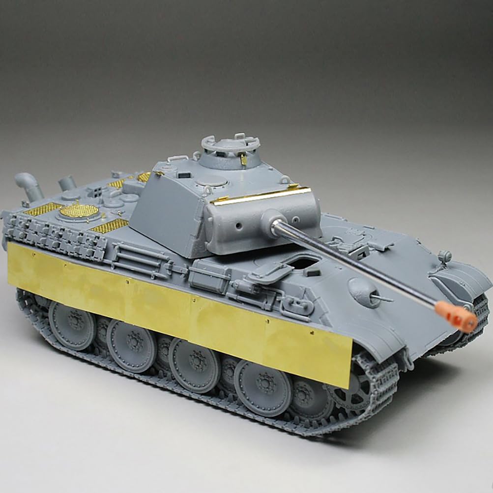 花田制造 Vespid Models 1/72 Scale Pz.Kpfw.V Panther Ausf.G Late Production Tank Model Kit with Metal Barrel, 3D Printed Muzzle Brake, Resin Parts, VS720003