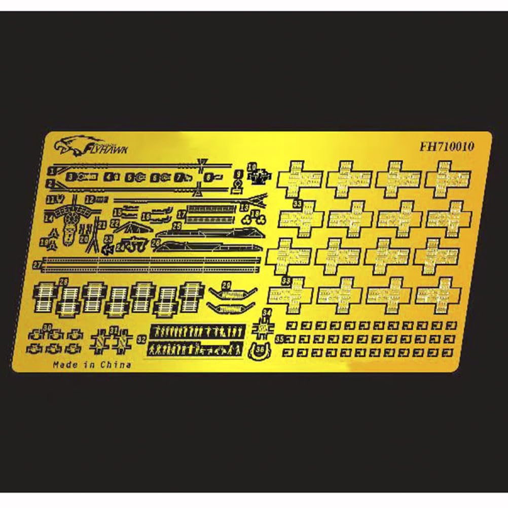 花田制造 FLYHAWK FH710010 1/700 WWII DKM U-Boat Type VII B with Dock Model Kit Photoetch Enhancement Parts Photoetch Set Etched Parts Battleship Model Kits Super Detail