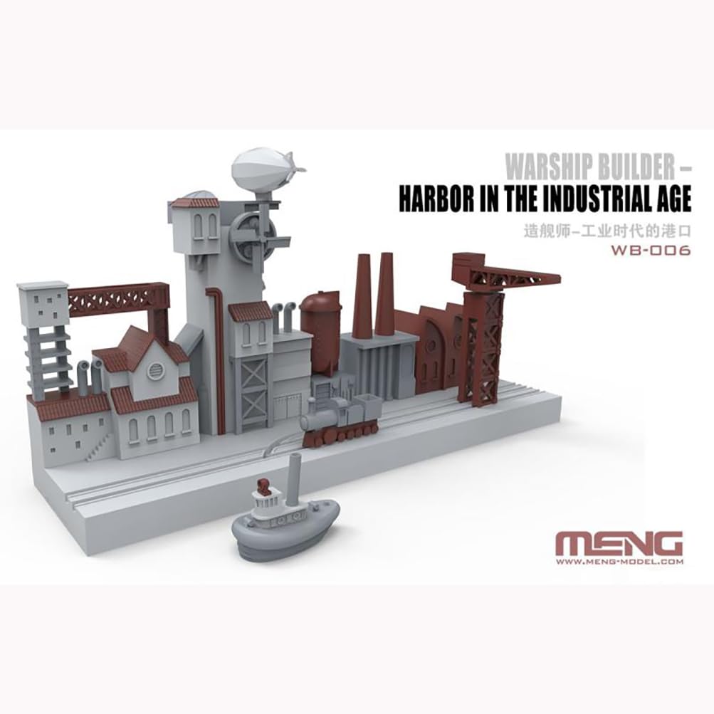 花田制造 Meng Warship Builder Harbor in The Industrial Age Plastic Model Kit, WB-006