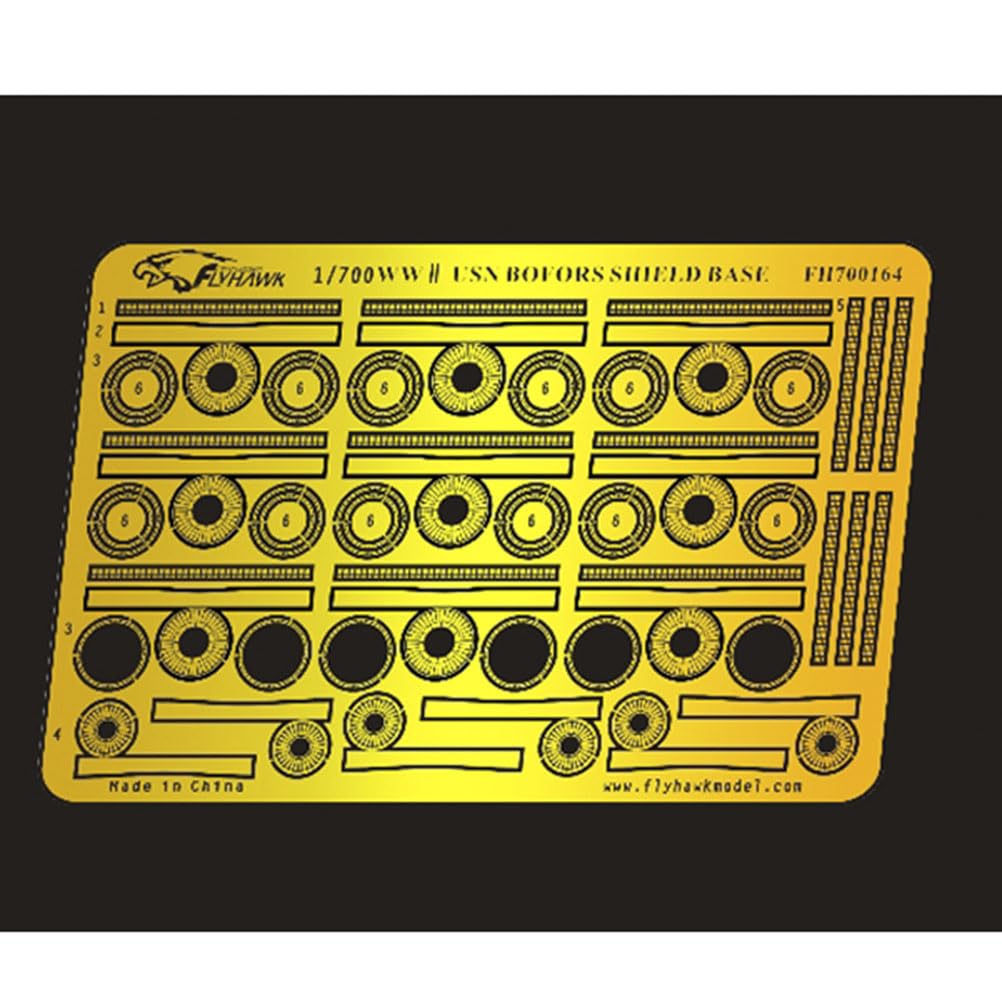 花田制造 FLYHAWK FH700164 for 1/700 WW2 USN BOFORS Shield Base Photoetch Enhancement Parts Photoetch Set Etched Parts