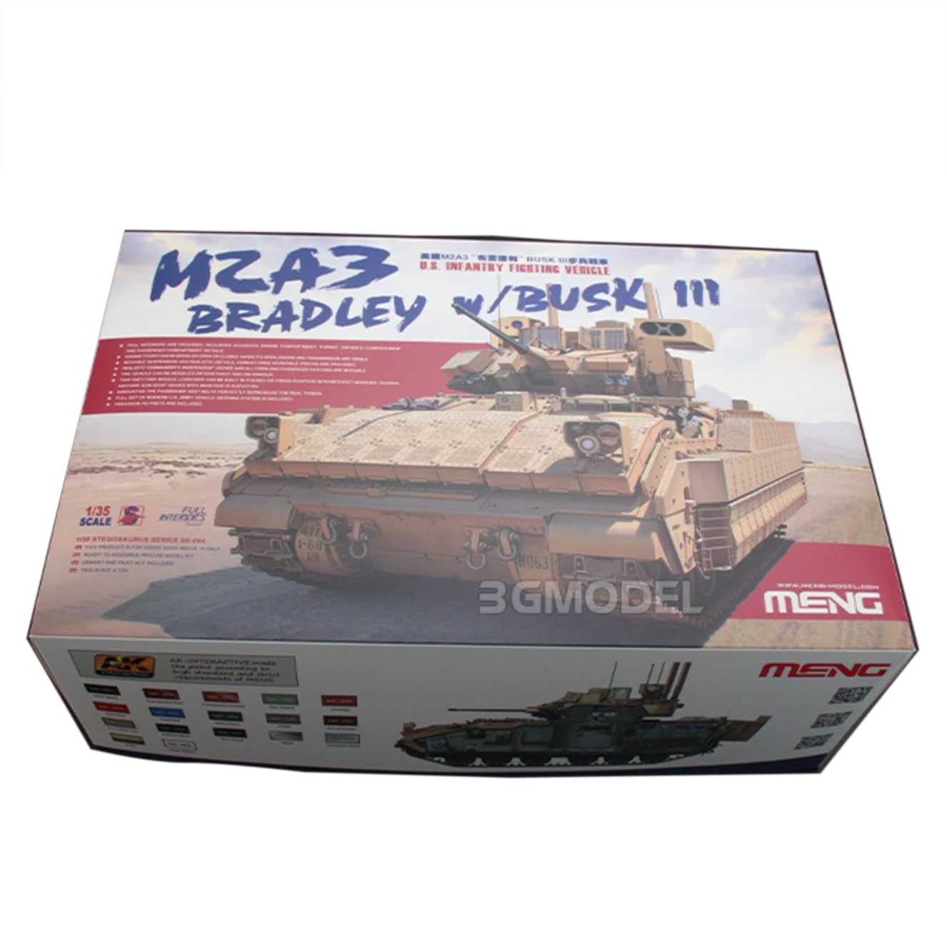 Meng SS-004 M2A3 Bradley with Busk III, U.S. Infantry Fighting Vehicle, 1/35 Scale Model Kit