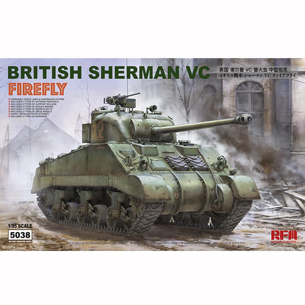 花田制造 RFM 5038 1/35 Scale British Sherman VC Firefly Tank Model Kit