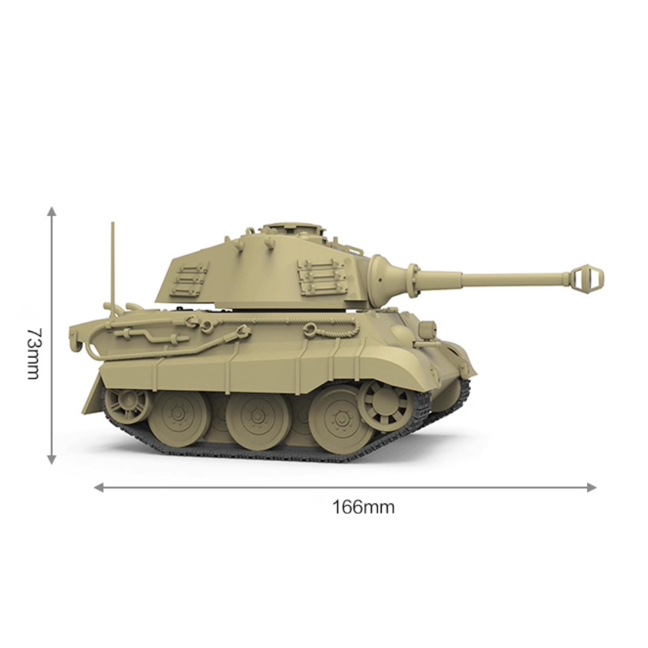 花田制造 Meng WWT-021 World War Toons King Tiger German Heavy Tank (Henschel Turret) Model Kit