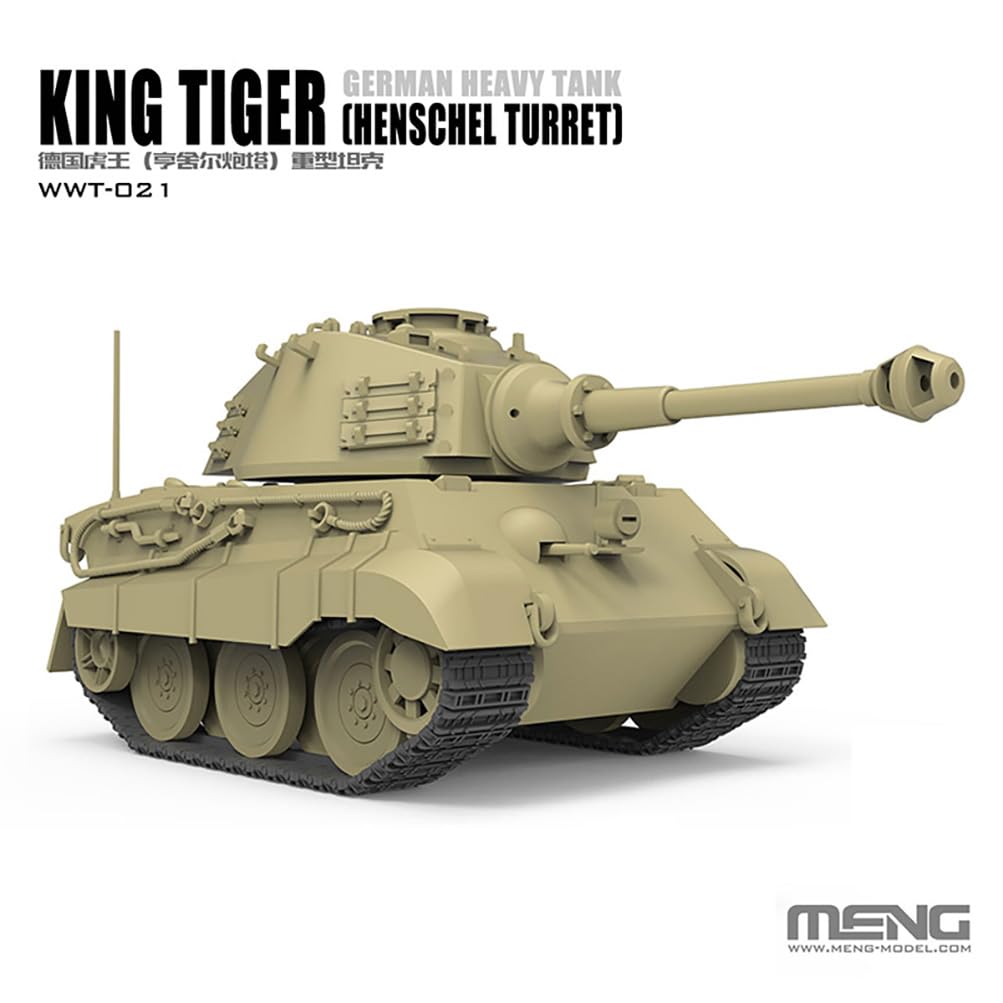 花田制造 Meng WWT-021 World War Toons King Tiger German Heavy Tank (Henschel Turret) Model Kit