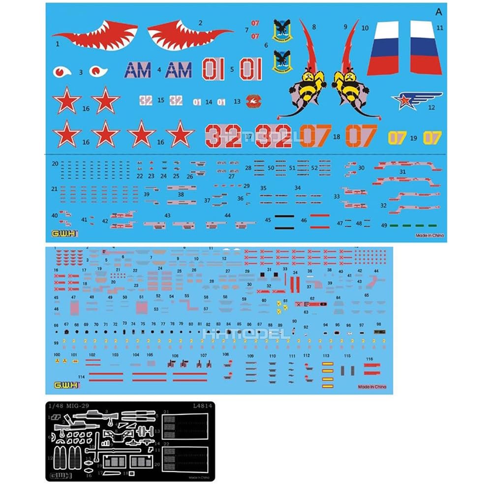 花田制造 G.W.h L4814 MIG-29 Early Type Fulcrum 9-12 Model kit ，1/48 Scale Military Fighter Aircraft