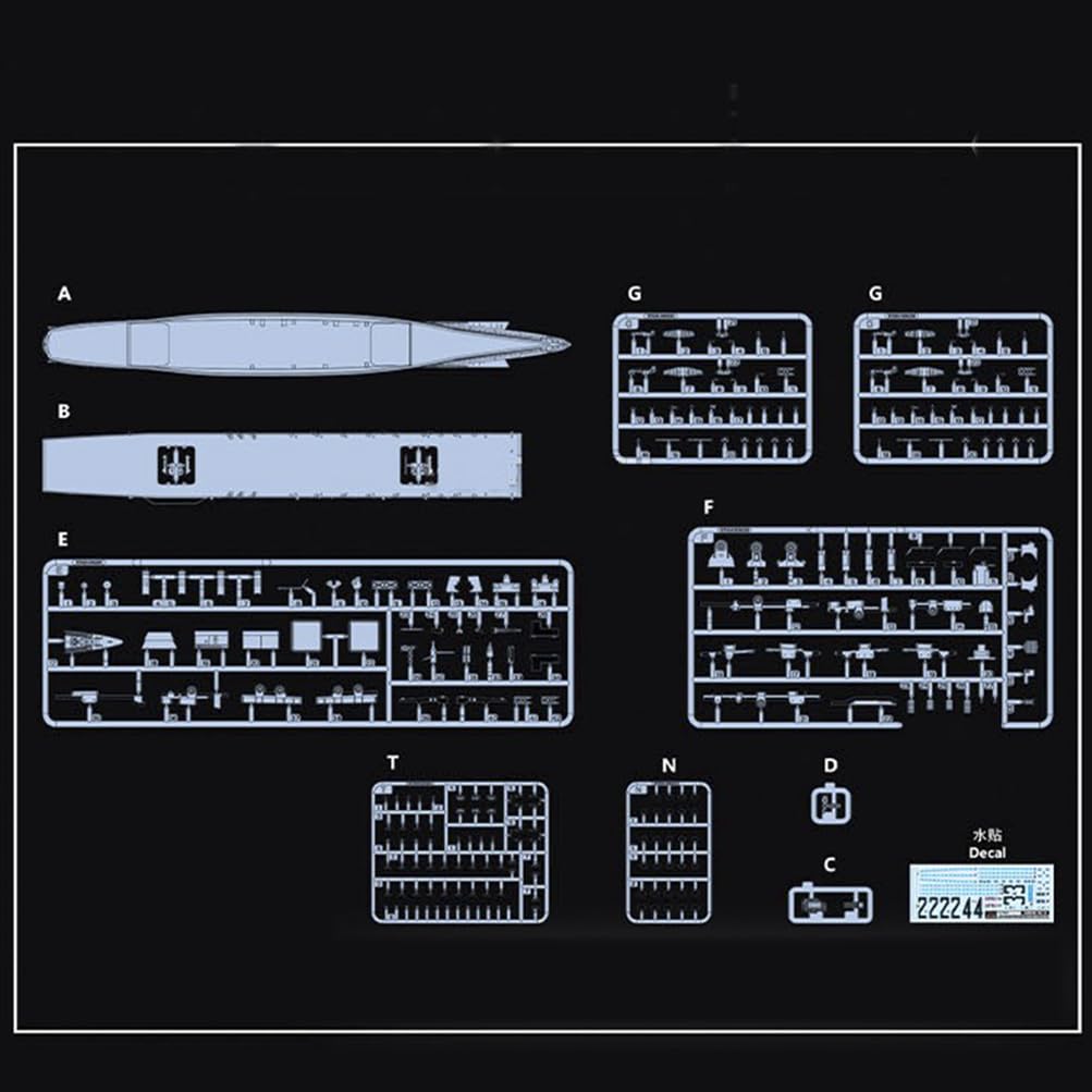 花田制造 VEE V57024 USS Independence CVL-22 1944 Military Ship Model Kit, 1/700 Scale