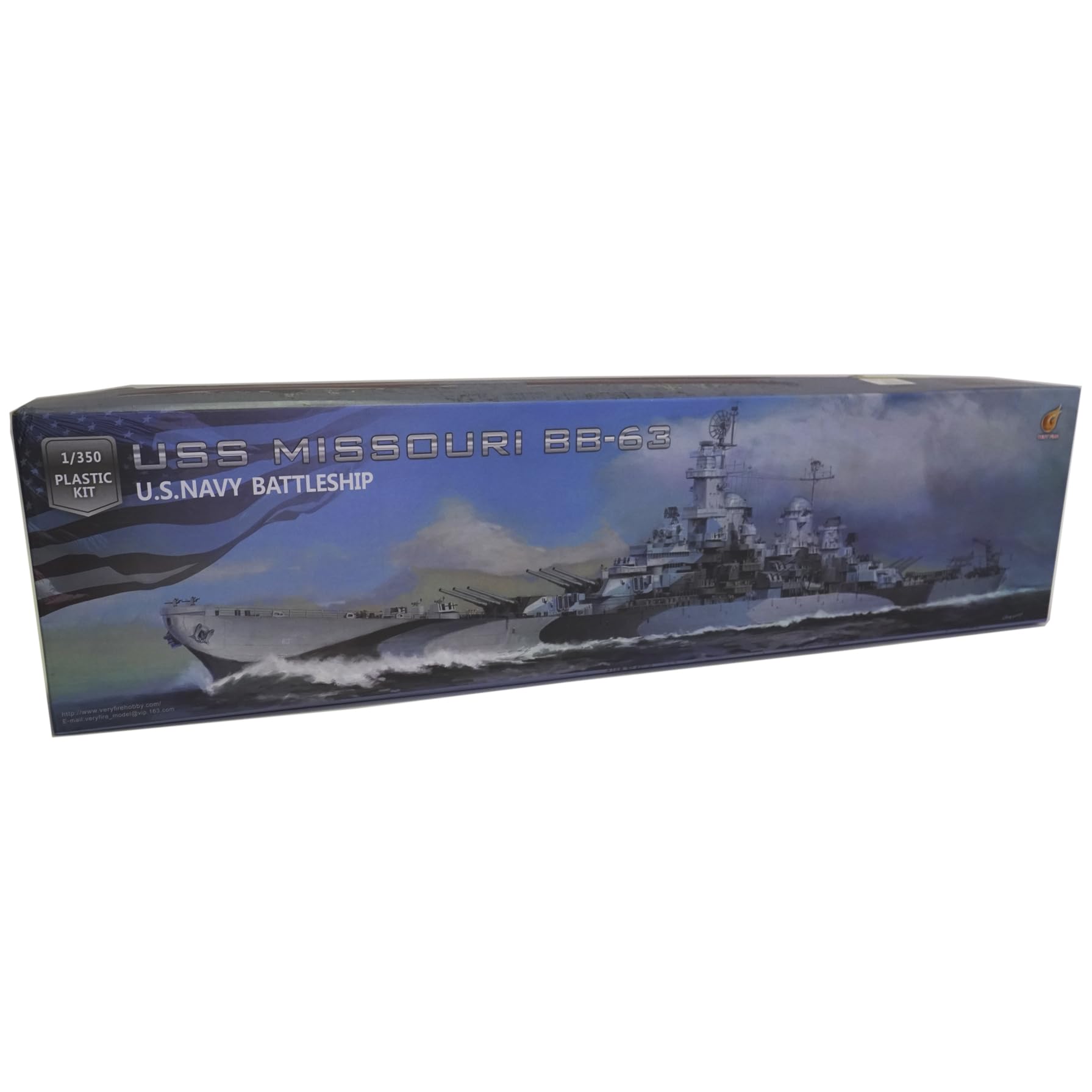 花田制造 Very FIRE USS Missouri BB-63 U.S. Navy Battleship Model Kit, 1:350 Scale, Plastic