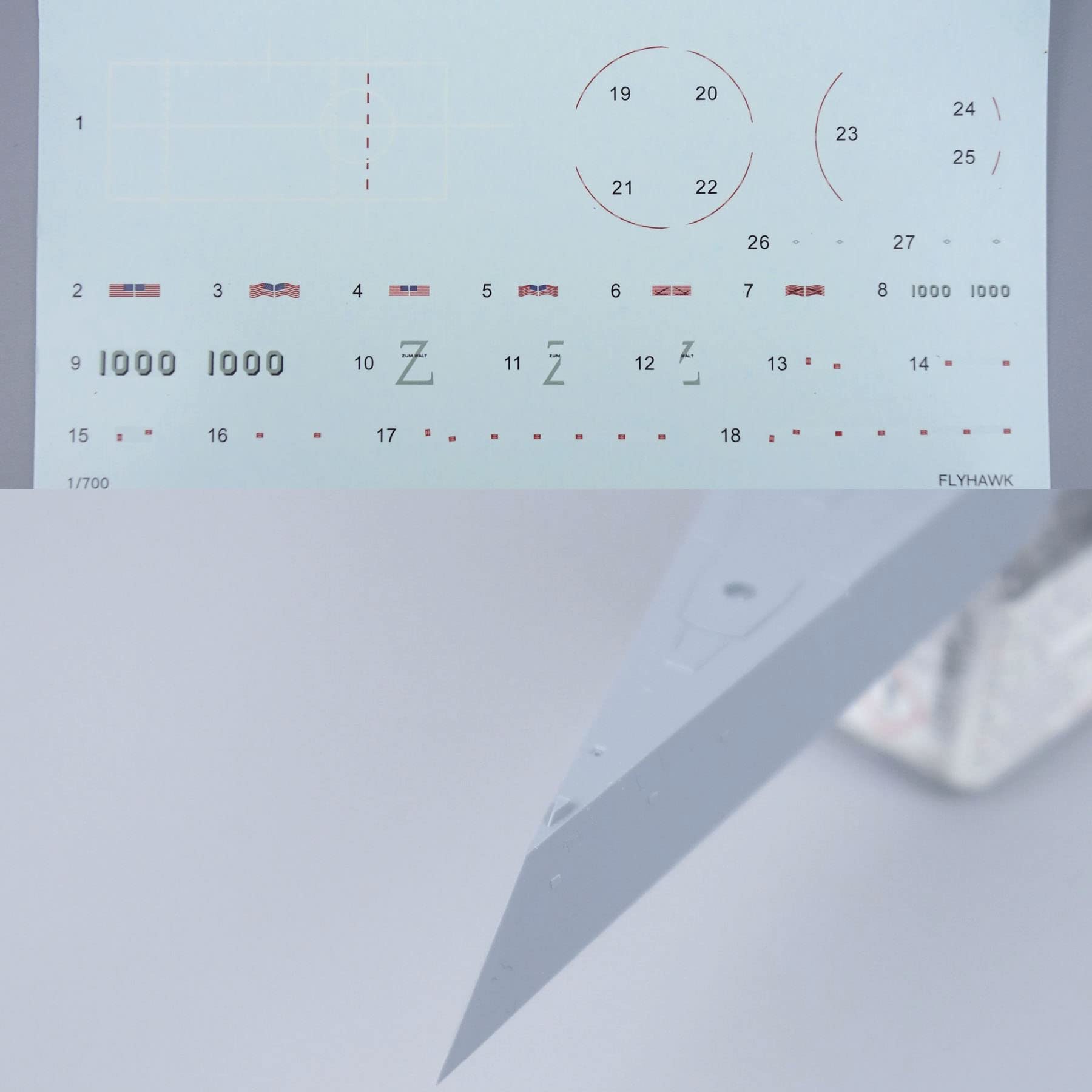 FLYHAWK FH1175 1/700 US Navy Missile Destroyer Zumwalt DDG-1000 Plastic Model Kit