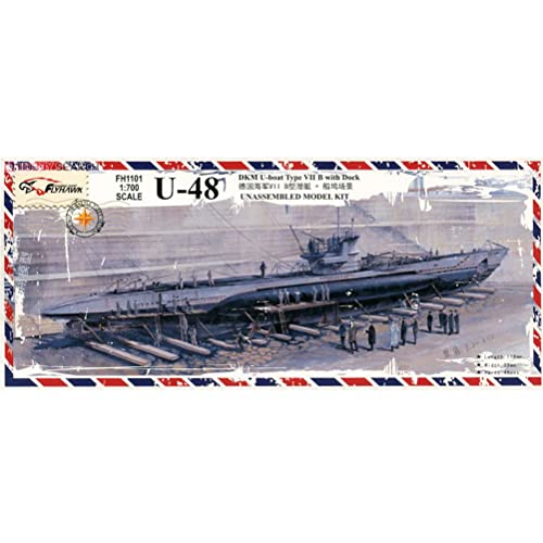 FLYHAWK FH1101 Flyhawk Model 1/700 U Boat Type VIIB U-48 with Dock Plastic Model Etched Parts Masking Sheet