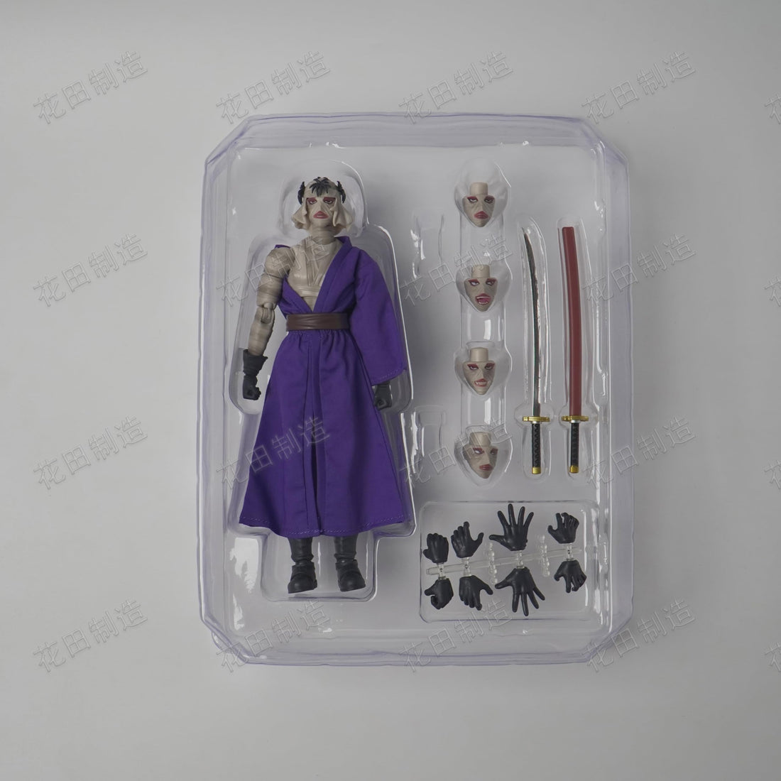 Shishio Makoto,Himura Kenshin Action Figure, Purple Robe Samurai Model with Sword, Collectible Anime Character,1/12 Scale 17cm,Rurouni Kenshin Meiji Kenkaku Roman Tan