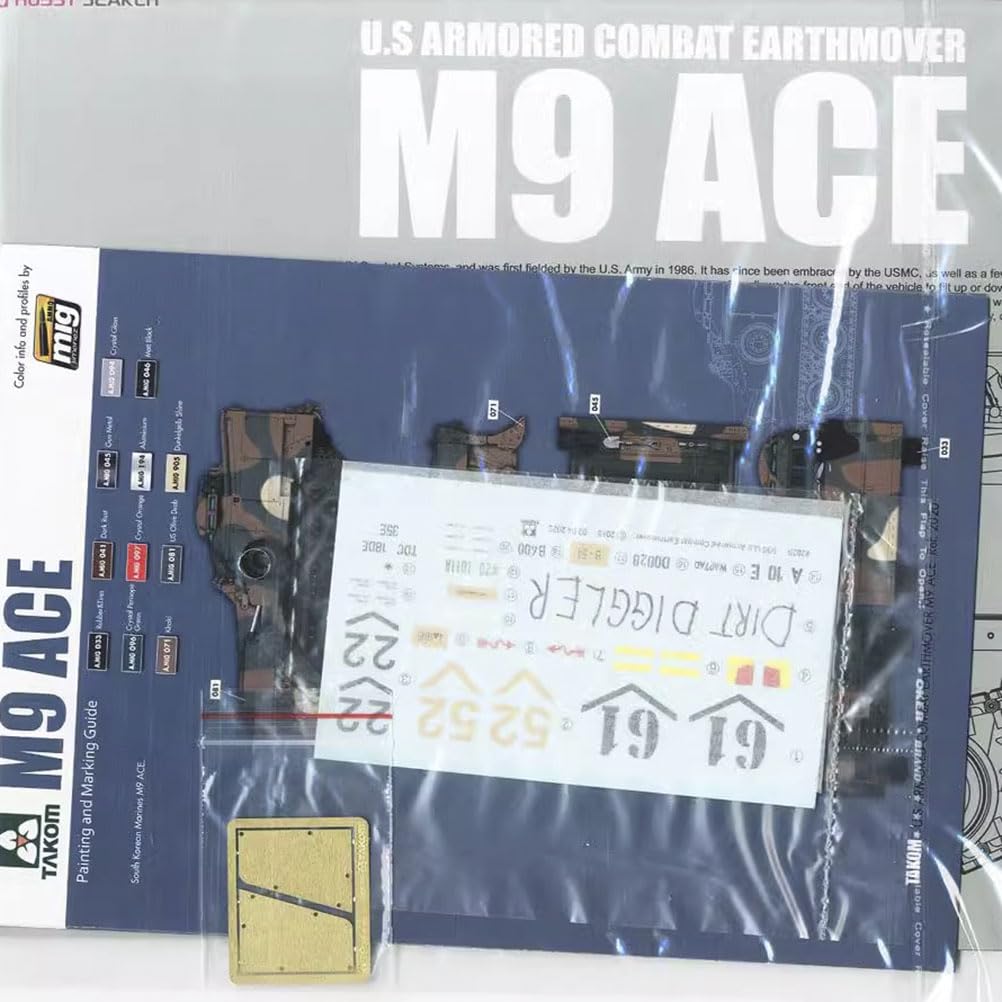 花田制造 TAKOM U.S Armored Combat Earthmover M9 ACE Tank Model Kit, 1/35 Scale