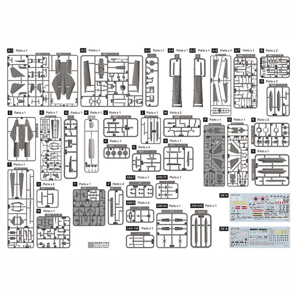 花田制造 G.W.H. F-14B Bombcat 1/72 Scale Military Aircraft Model Kit, L7208