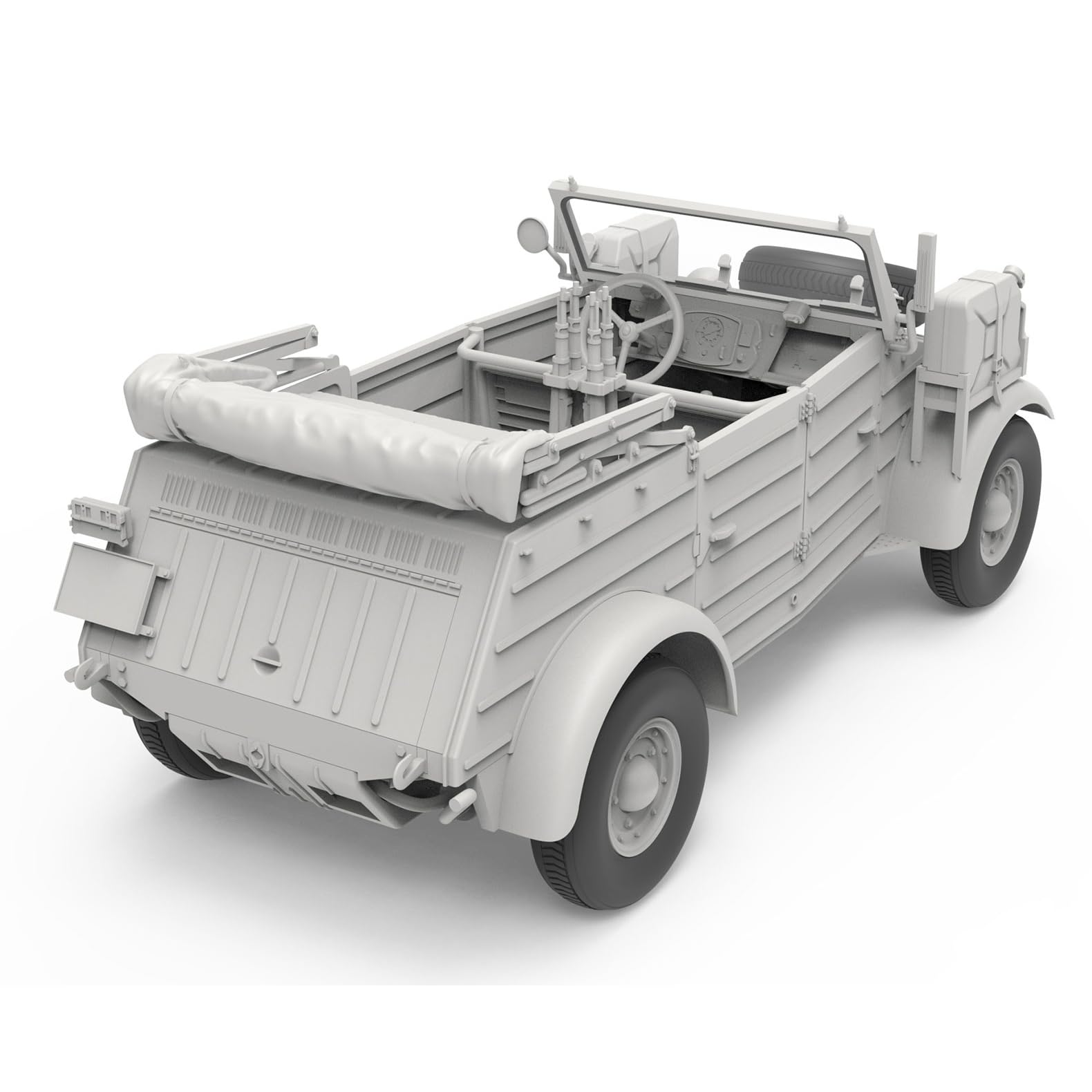 Meng 82 German Pkw.K1 Kubelwagen (North Africa), 1/35 Scale Plastic Model Kit Velociraptor Series VS-015