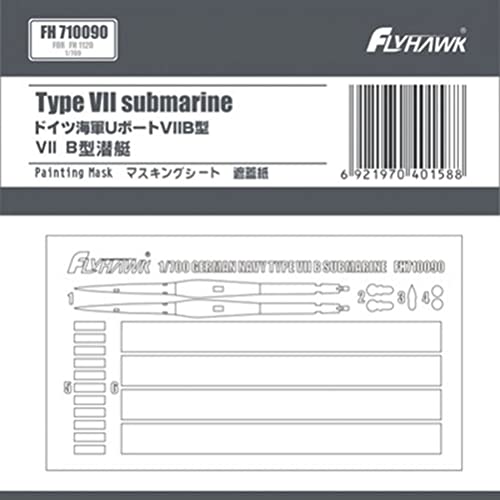 FLYHAWK FH1101 Flyhawk Model 1/700 U Boat Type VIIB U-48 with Dock Plastic Model Etched Parts Masking Sheet