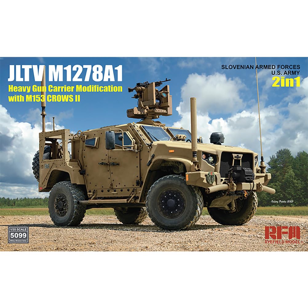 花田制造 RFM 5099 JLTV M1278A1 Heavy Gun Carrier Modification with M153 Crows II, U.S. Army Model KIT, Slovenian Armed Forces, 1/35 Scale
